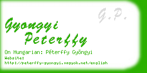 gyongyi peterffy business card