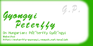 gyongyi peterffy business card
